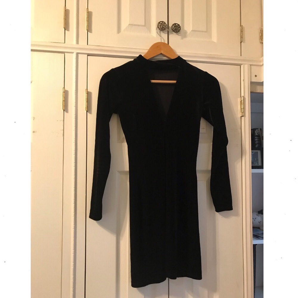 Black velvet Topshop dress
